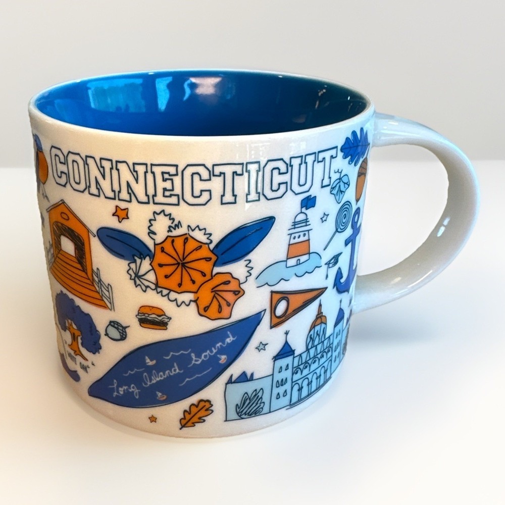 STARBUCKS COFFEE 2018 Been There Series CONNECTICUT 14 oz Mug New No Box W/tag